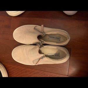Steve Madden Blush Pink Side Zip Slip on Sneakers Size 6.5